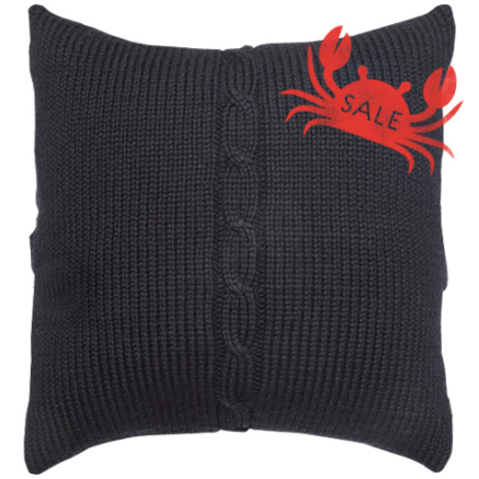 Chunky Cable Cushion Cover - Black