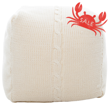 Chunky Cable Pouf - Aran
