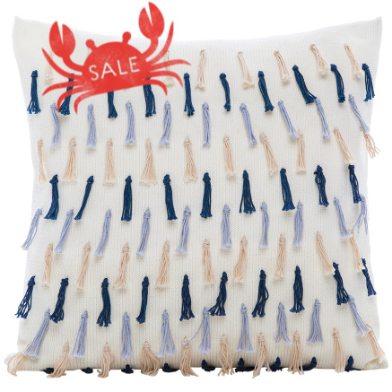 Tassel Cushion Cover - Ivory / Multi