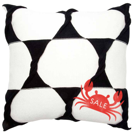 Twist Cushion Cover - Cream / Jet