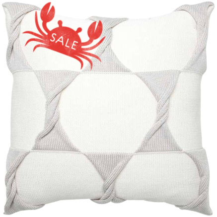 Twist Cushion Cover - Cream / Silver