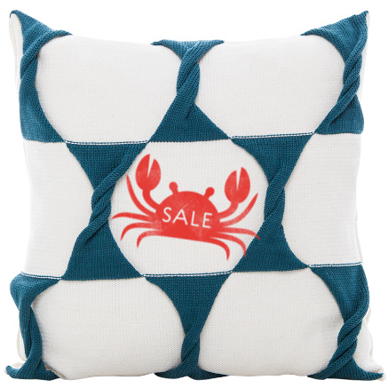 Twist Cushion Cover - Cream / Teal