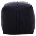 Chunky Cable Pouf - Charcoal