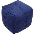 Chunky Cable Pouf - Indigo