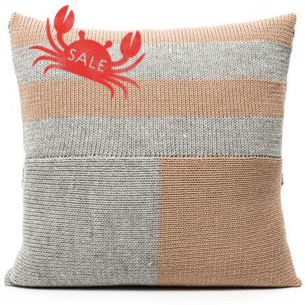 Blocks Cushion Cover - Beige and Grey