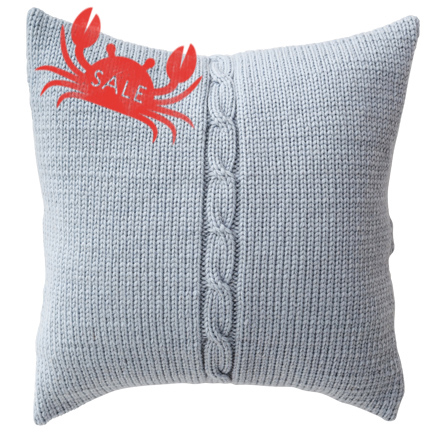 Chunky Cable Cushion Cover - ice Blue