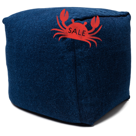 Denim Pouf - Dark Wash