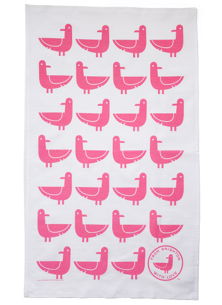 Oscar the Seagull Cotton Tea Towel