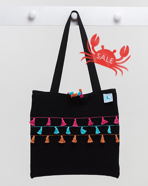 Tassel Beach Bag - Bright